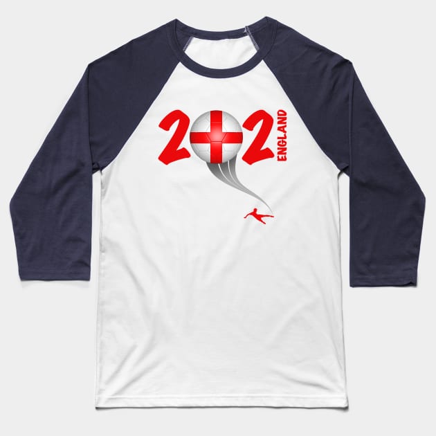 England Euro Soccer 2021 Baseball T-Shirt by DesignOfNations